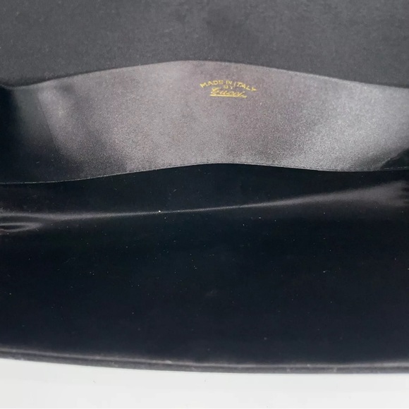 Authentic  GUCCI Black Chain Clutch Shoulder Bag/ original Gucci chain included - Picture 13 of 16